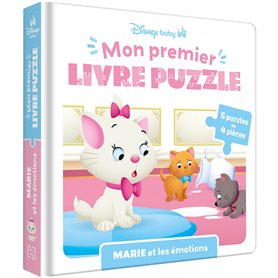DISNEY BABY - Mon Premier Livre Puzzle - 4 pièces - Marie et les émotions - LES ARISTOCHATS