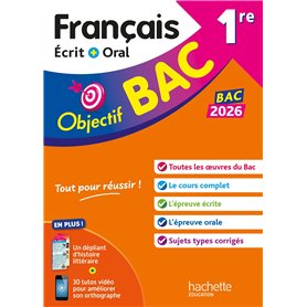 Objectif BAC 2026 - 1re générale Français écrit et oral