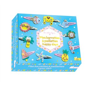Mes barrettes à paillettes happy days - coffret avec accessoires