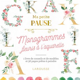 Petite pause Monogrammes fleuris à l'aquarelle