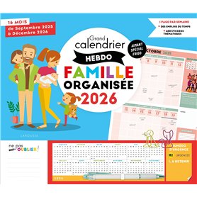 Grand calendrier hebdo Famille organisée 2026