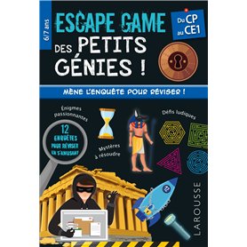 Escape game des Petits Génies - Du CP au CE1 - Cahier de vacances