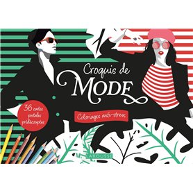 Cartes postales à colorier : Croquis de mode