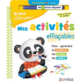 Bravo les maternelles - Mes activités effaçables - Petite section