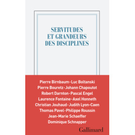 Servitudes et grandeurs des disciplines