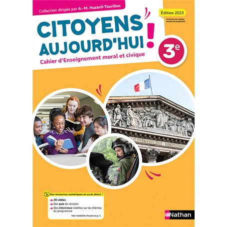 Enseignement moral et civique 3e - Cahier - Elève 2023