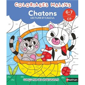 Coloriages malins - Chatons lecture et calcul - 6-7 ans CP