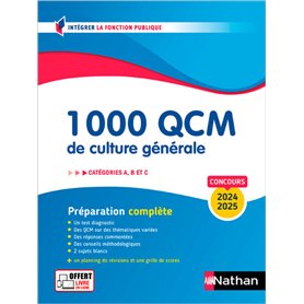 1 000 QCM de culture générale - Catégories A