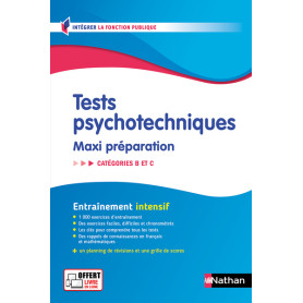 Tests psychotechniques - Maxi préparation. Catégories B et C - 2024-2025 - N° 55
