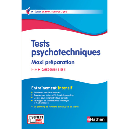Tests psychotechniques - Maxi préparation. Catégories B et C - 2024-2025 - N° 55
