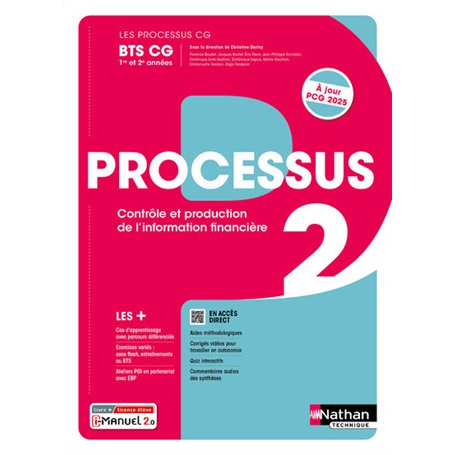 Les processus BTS CG - Processus 2 BTS CG 1ère et 2ème années - 2024 - Manuel - élève - + iManuel