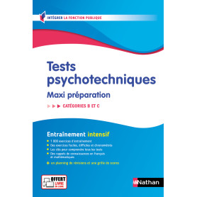 Tests psychotechniques - Maxi préparation - Concours de catégories B et C - N° 55
