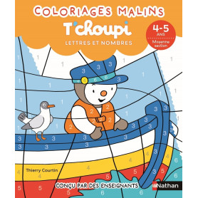 T'choupi Lettres et nombres MS - Coloriages malins - 4-5 ans