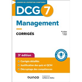 DCG 7 - Management - Corrigés - 3e éd.