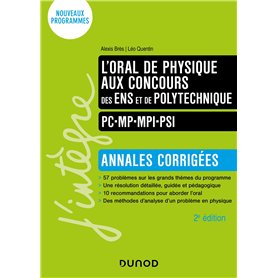 L'oral de physique aux concours des ENS et de Polytechnique
