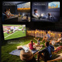 [App intégrée] 2025 Upgraded Vidéoprojecteur 1920*1080P FHD 4K Mini Projecteur Portable Dual Contrôle avec Souris Android TV WiF