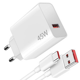 45W Chargeur Rapide avec Câble USB C 1m pour XiaoMi Redmi Note 14 5G 14 Pro, Chargeur Turbo pour Xiaomi Pad 6 5 Redmi Note 14 13