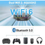 Boîtier TV Android 12.0, 4Go RAM 64Go ROM Allwinner H618 Quad-Core 64-Bit Supporto 2.4GHz/5GHz WiFi6 10/100M LAN Enternet BT 5.0