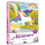 Coloriages Fabuleuses licornes - pochette 6 feutres pailletés