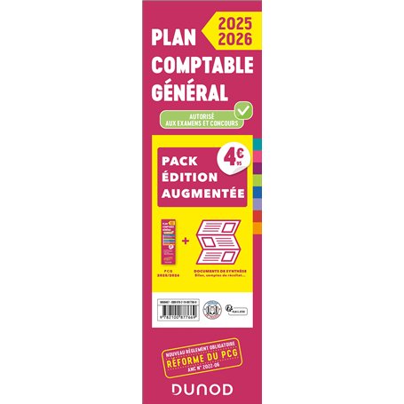 Plan comptable général - Pack édition augmentée : PCG 2025-2026 + Docs de synthèse