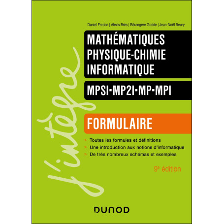 Formulaire MPSI-MP2I-MP-MPI - 9e éd.