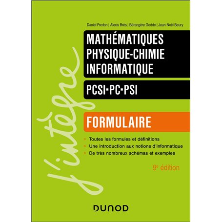 Formulaire PCSI-PC-PSI - 9e éd.