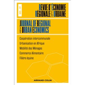 Revue d'économie régionale et urbaine Nº1/2025