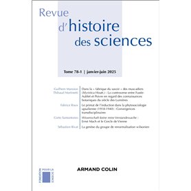 Revue d'histoire des sciences 78-1 1/2025