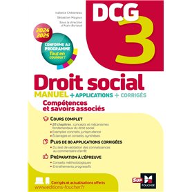 DCG 3 - Droit social - Manuel et applications - Millésime  2025-2026