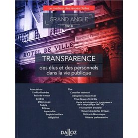 Transparence des élus et des personnels dans la vie publique - 2018