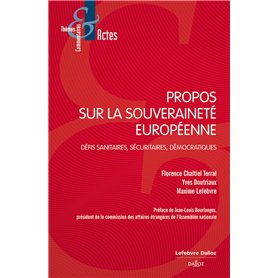Propos sur la souveraineté européenne - Défis sanitaires