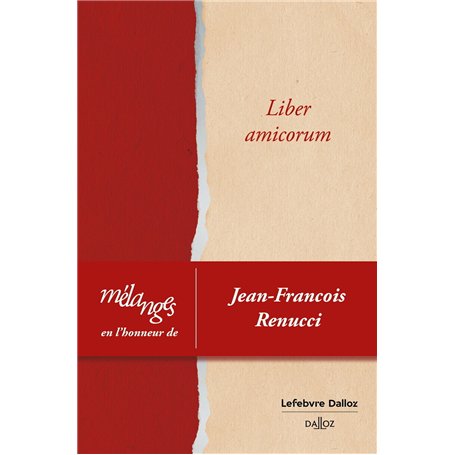 Mélanges en l'honneur de Jean-François Renucci