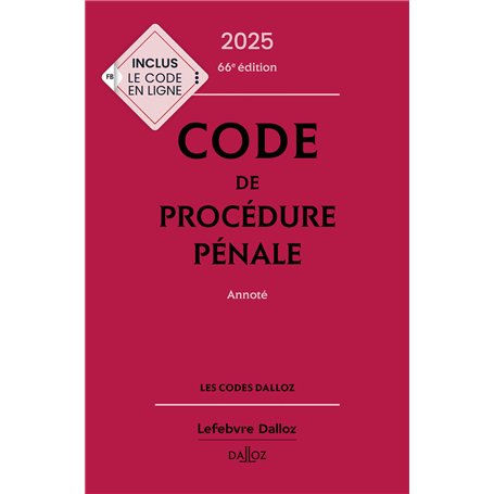 Code de procédure pénale 2025