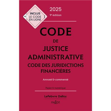 Code de justice administrative - Code des juridictions financières 2025