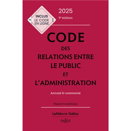 Code des relations entre le public et l'administration 2025