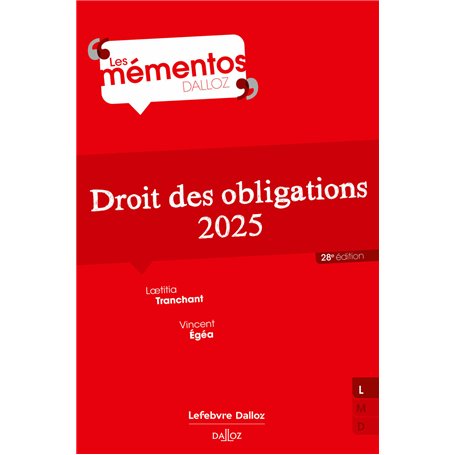 Droit des obligations 2025. 28e éd.
