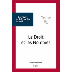 Le Droit et les Nombres - Tome 65 - Tome 65