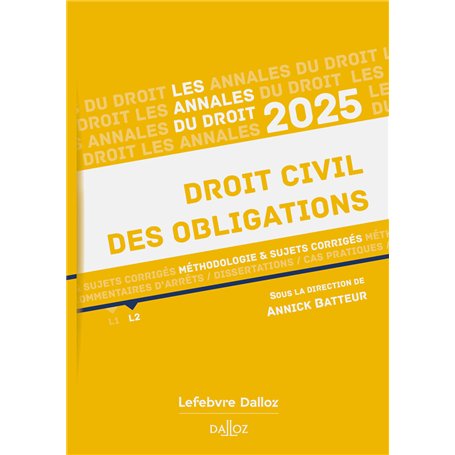Annales Droit civil des obligations 2025