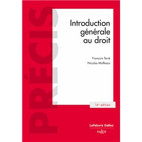Introduction générale au droit. 16e éd.