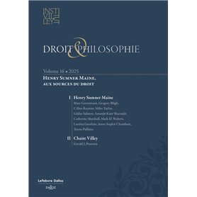 Droit & Philosophie - vol. XVI - Henry Sumner Maine