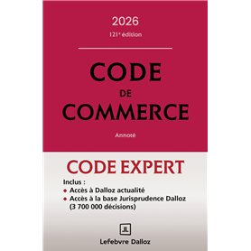 Code Dalloz Expert. Code de commerce 2026. 121e éd.