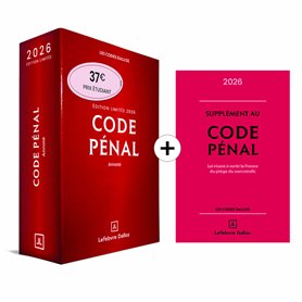 Code pénal 2026 annoté. Édition limitée. 123e éd. + Supplément "loi narcotrafic" inclus