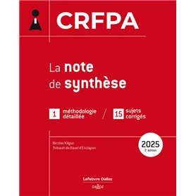 CRFPA 2025 - La note de synthèse - 37 fiches de révision