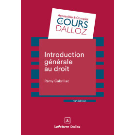 Introduction générale au droit. 16e éd.