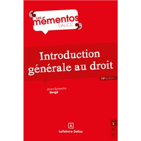 Introduction générale au droit. 19e éd.
