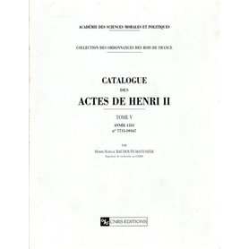 Catalogue des actes de Henri II - tome 5