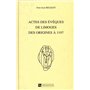 Actes des évêques de Limoges des origines à 1197