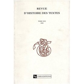 Revue d'histoire des textes 30-2000