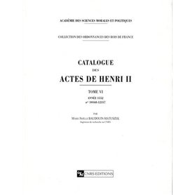 Catalogue des actes Henri II - tome 06 Année 1552