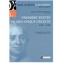 Premiers textes de mécanique céleste